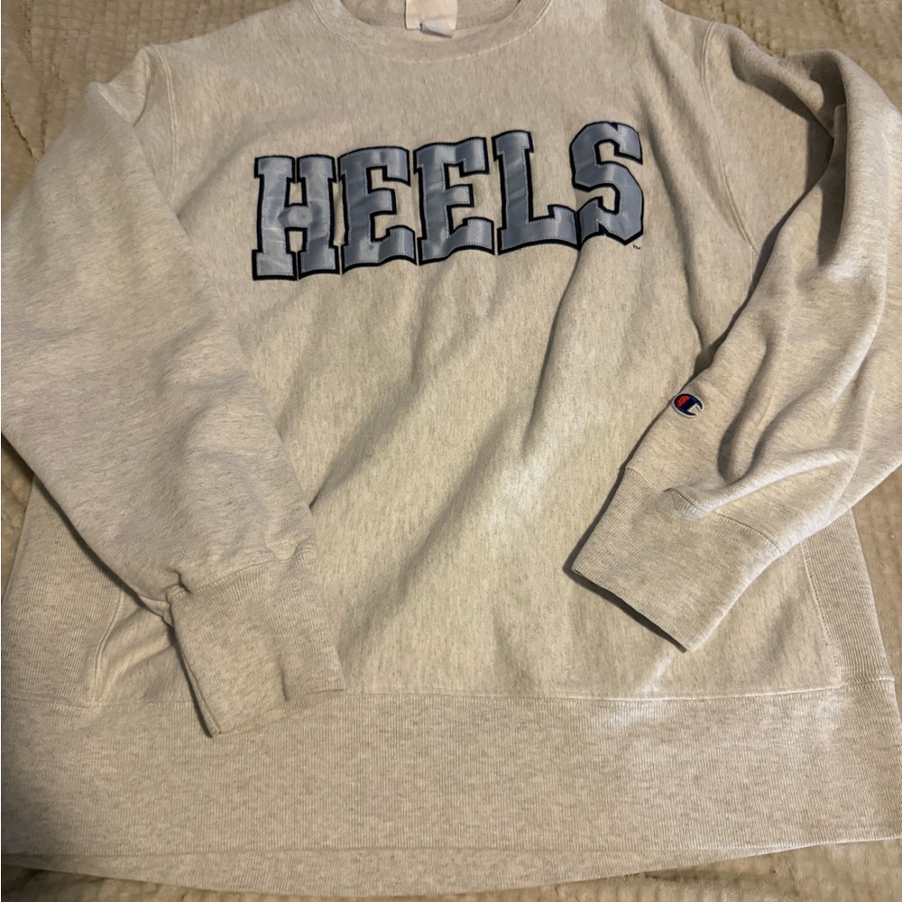 Champion Light Gray 'HEELS' Crewneck Sweatshirt